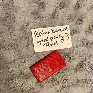 Authentic Louis Vuitton Red Epi 4 Key Holder (project LV…needs some TLC).